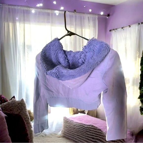 Limited Too l Little Girl’s Zip-up Fuzzy Hoodie, Jacket l Lavender l M l EUC - Picture 3 of 11